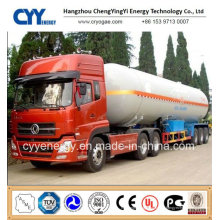 China LNG Líquido Oxígeno Nitrógeno Dióxido de Carbono Argon Tanque Semirremolque de Coche